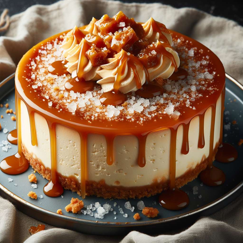 Vegan Salted Caramel Cheesecake