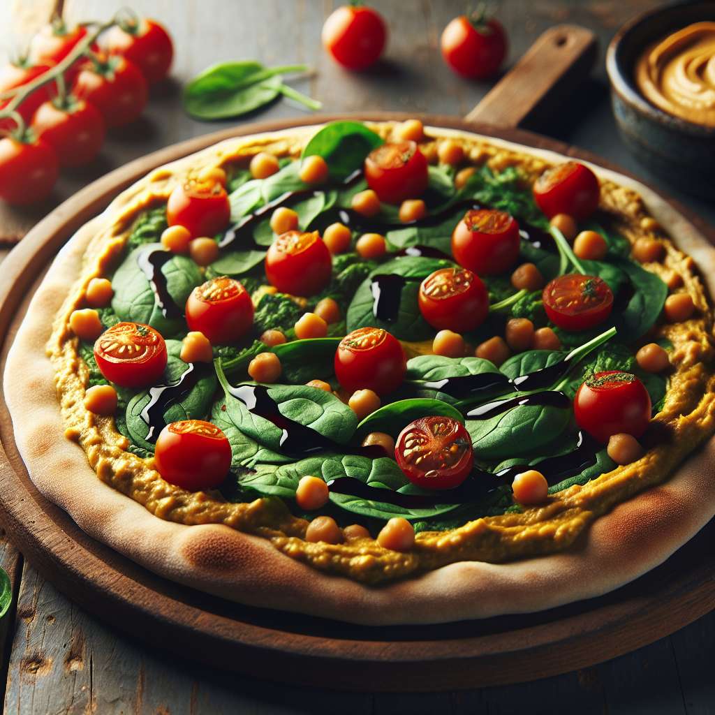 Florentine Chickpea Smash Pizza