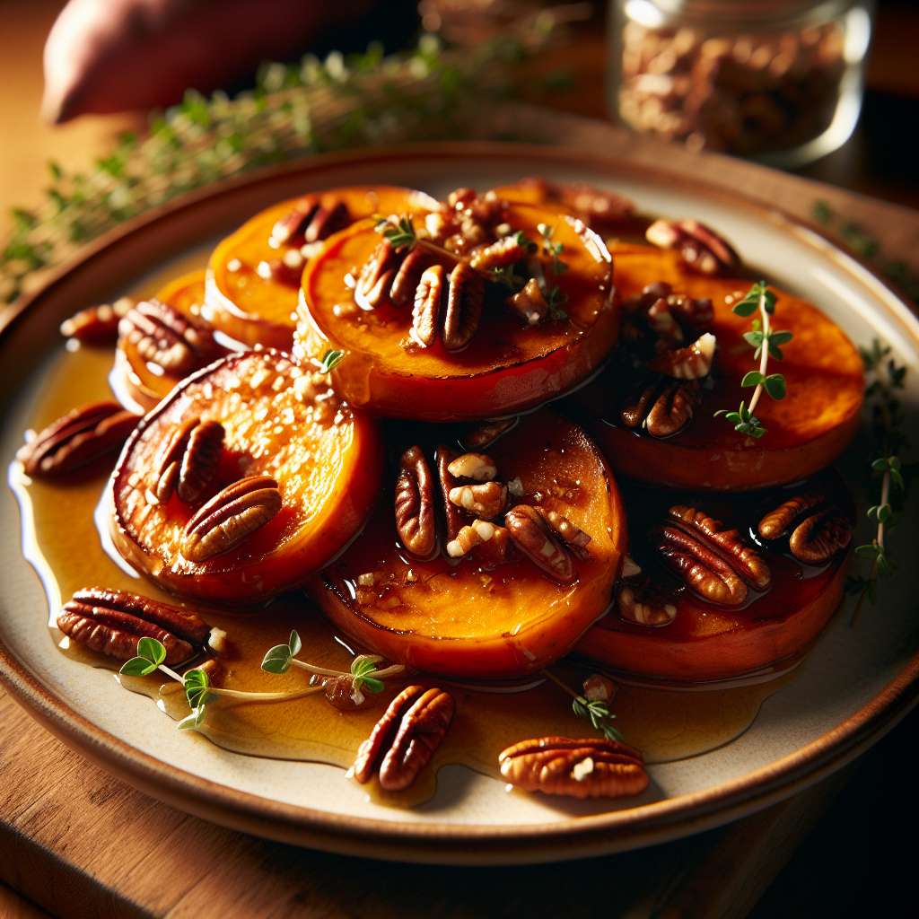 Maple Glazed Sweet Potato Rounds