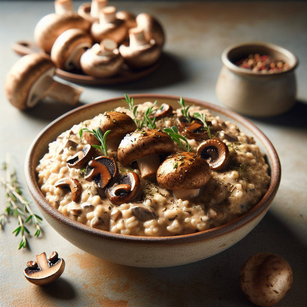 Vegan Creamy Mushroom Risotto