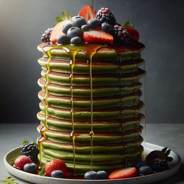 Vegan Matcha Pancakes