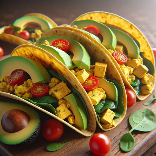 Sunrise Tofu Scramble Tacos