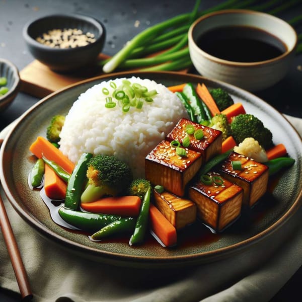 Crispy Vegan Teriyaki Tofu