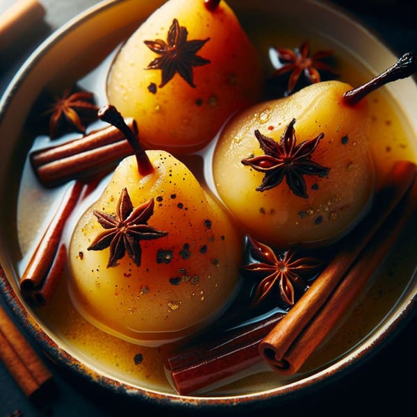 Pearfectly Spiced Poached Pears